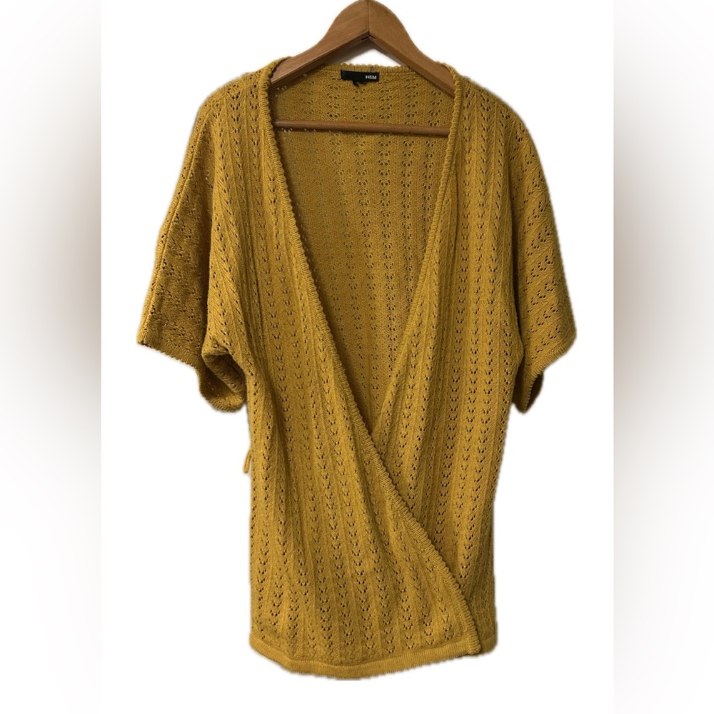 H&M Yellow Cardigan.  Size XL.